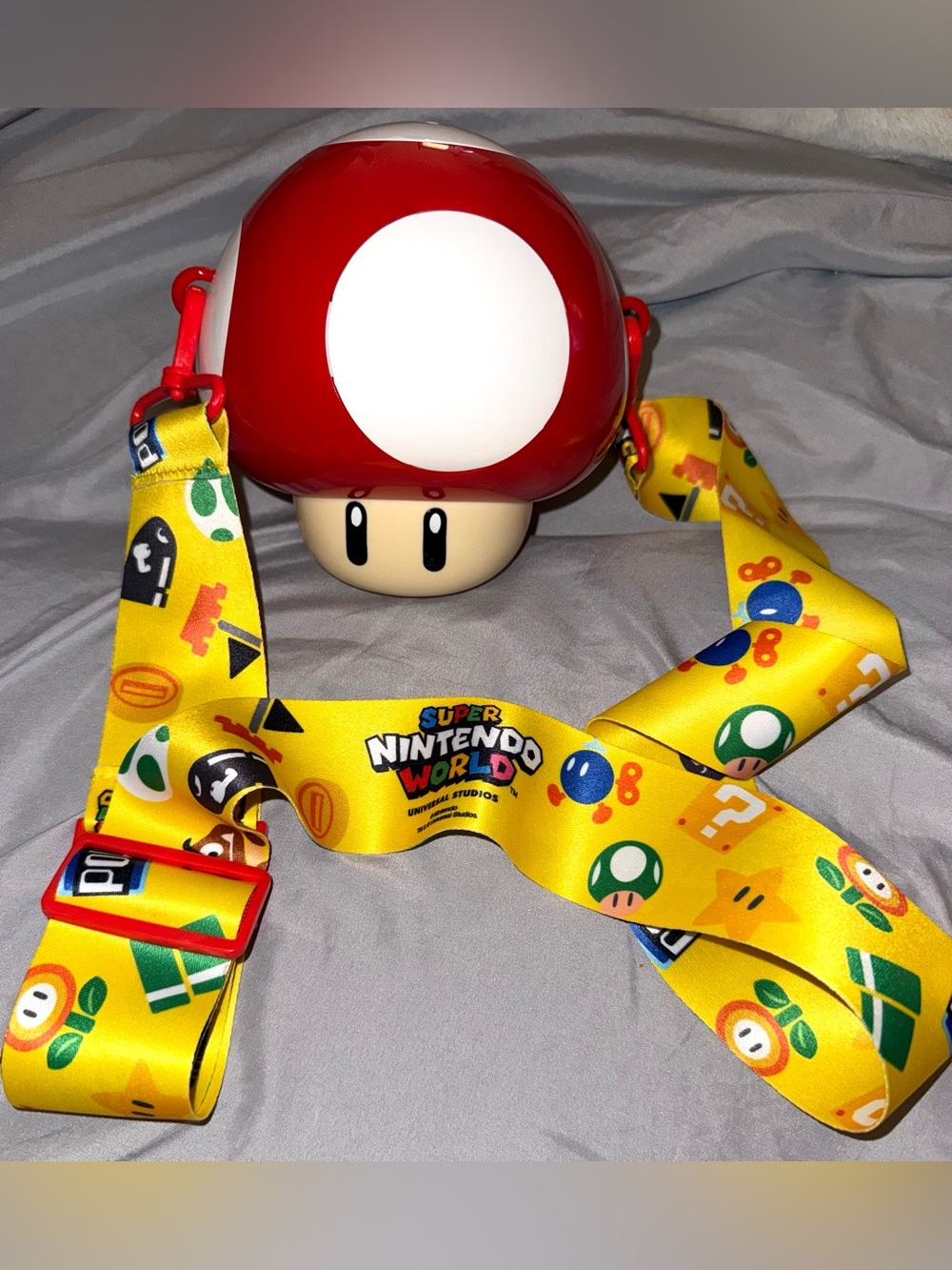 Super Mario World Universal Studios Mushroom Sipper Cup w/ Lanyard